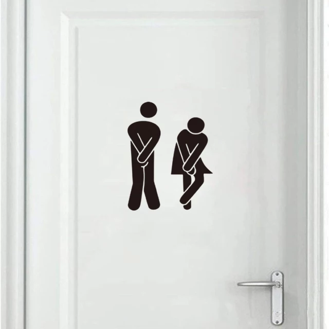 Wall Decal: Toilet He/She