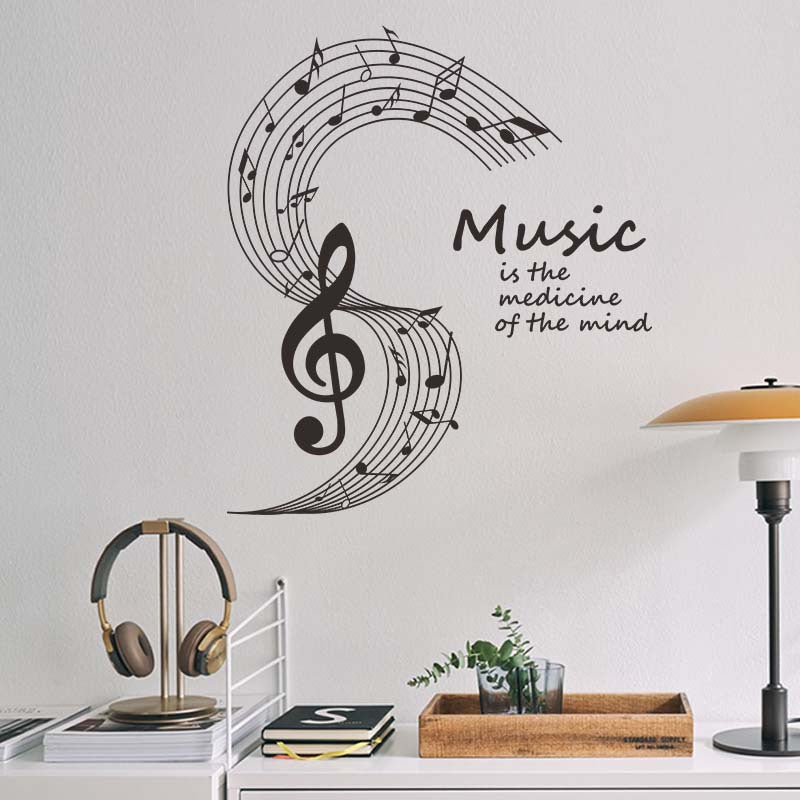 Wall Decals: Music black (52*45cm)