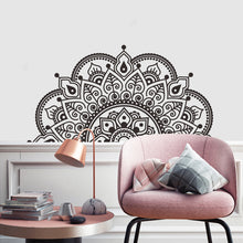 Load image into Gallery viewer, Wall Decals: Mandala Half Black nr1
