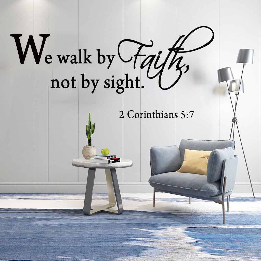 Wall Decals: We walk by faith (25*56cm) - Sold out