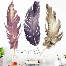 Load image into Gallery viewer, Wall Decals: 3 Large Feathers (71*80cm)
