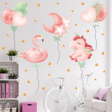 Load image into Gallery viewer, Wall Decals: Flamingo &amp; Unicorn (133*119cm)
