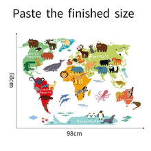 Load image into Gallery viewer, Wall Decal : Kids Cartoon Map (68*69cm).
