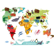 Load image into Gallery viewer, Wall Decal : Kids Cartoon Map (68*69cm).
