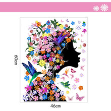 Load image into Gallery viewer, Wall Decals: Flower Hair (60*46cm) - 1 left
