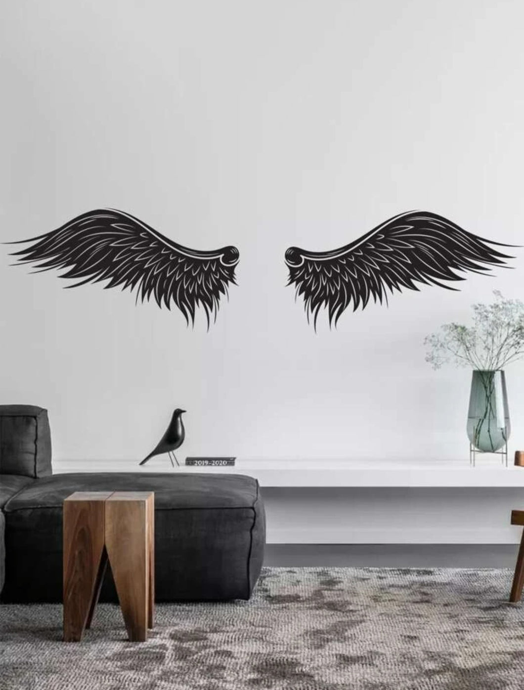 Wall Decals: Wings Black - 1 left