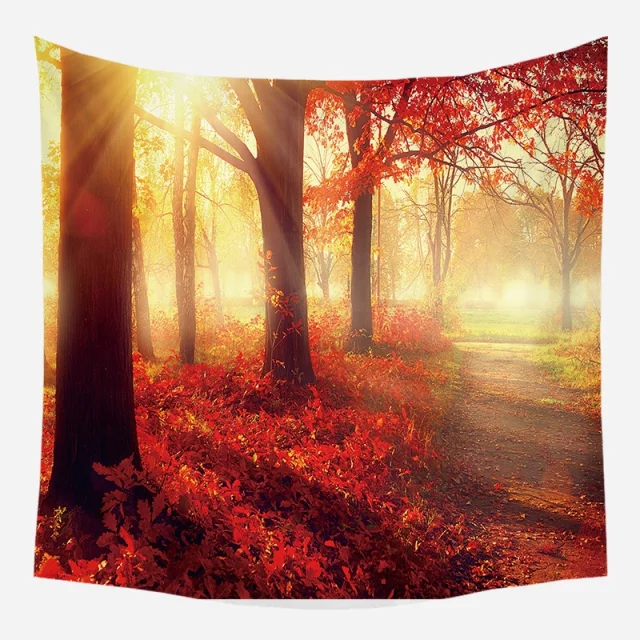 Tapestry: Trees Forest Red - 130*150cm