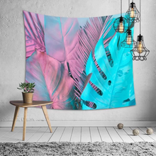 Load image into Gallery viewer, Tapestry : Leaves Pink &amp; Teak (150×200cm)
