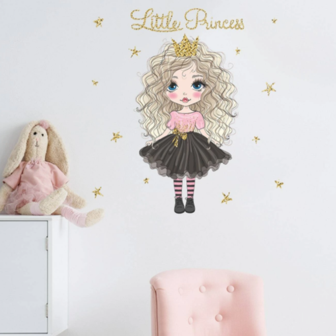 Wall Decal : Little Princess Black (58*55cm).