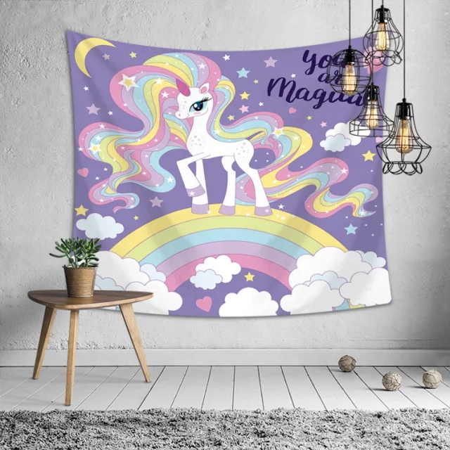 Tapestry: Unicorn Rainbow