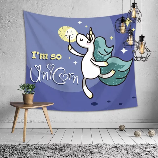 Tapestry : Unicorn, I'm so (Purple) - 130×150cm